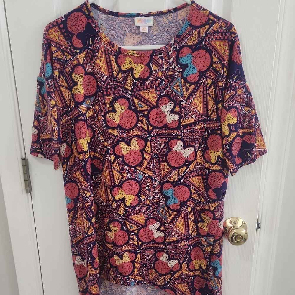 LuLaRoe Abstract Pattern Top - Red, Yellow, Blue